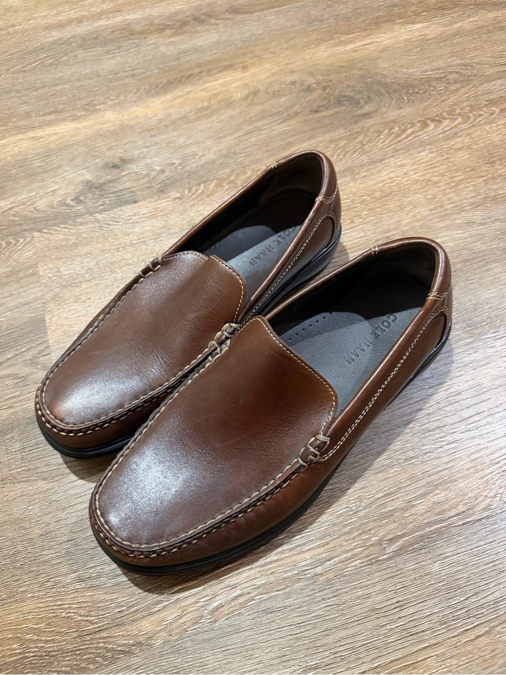 Cole Haan Men’s Brown Leather Slip-On Driving Loafers - Size 8.5